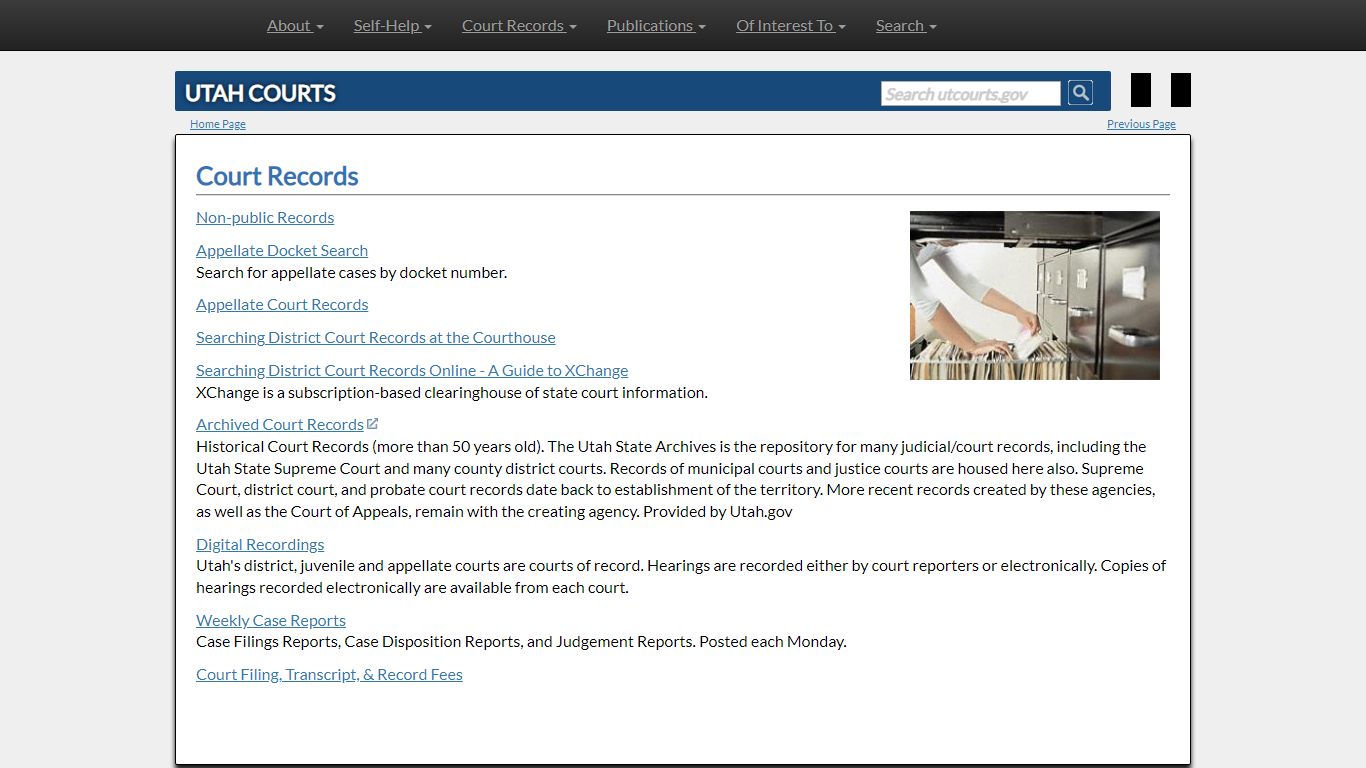 Utah Courts - Court Records